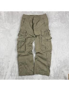 Y2K Old Navy Cargo Pants Fit29x29 Olive Military Tactical Utility Cargo Workwear